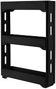 "Keeplex" Этажерка на колесиках "Black" 53,7х13,8х71см, 3 полки, цв.черный
