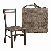 Подушка на стул "Welsoft" 40х40см цв. коричневый