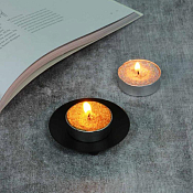 Подсвечник "Солнце" d=7см, цв.черный