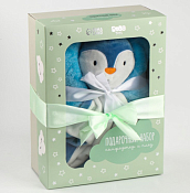 "Крошка Я" Комфортер "Пингвин" 27см, с пледом 71х125см